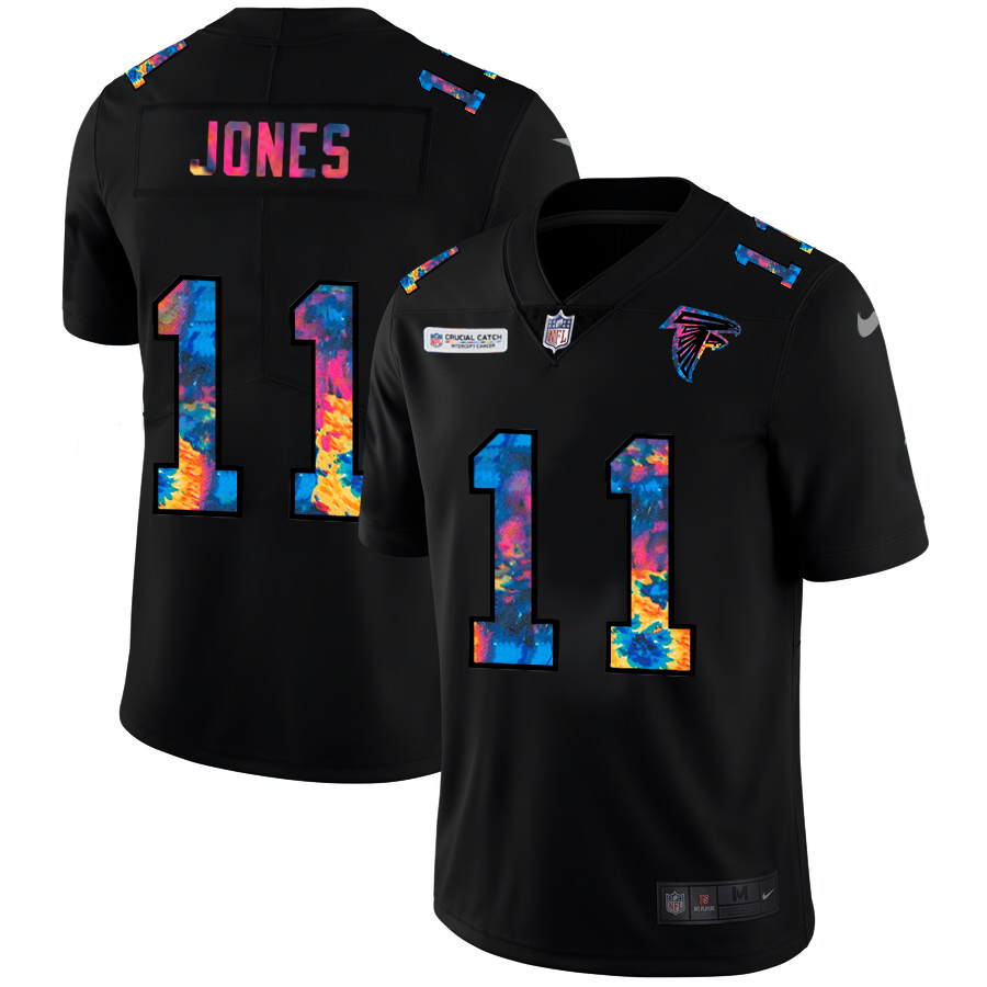 NFL Atlanta Falcons #11 Julio Jones Men Nike MultiColor Black 2020 Crucial Catch Vapor Untouchable Limited Jersey->arizona cardinals->NFL Jersey